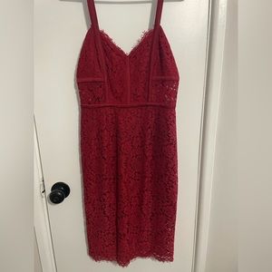 Express red lace dress